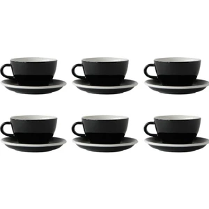 Evolution 6'lı Latte Fincan Seti Siyah