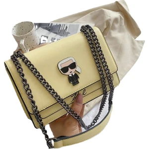 Küçük Kare Çanta Bir Omuz Crossbody Bir Omuz Çantası Pu Manyetik Toka Trendy Moda Basit Kadın Çantası (Yurt Dışından)