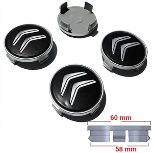 Citroen Jant Göbeği Siyah Kabartmalı 60MM-55MM