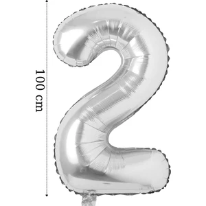 Folyo Balon 2 Rakamı Helyum Balon 100 cm