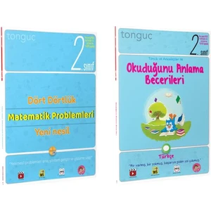 Tonguç Akademi 2. Sınıf Tonguç Dört Dörtlük Matematik Problemleri - Okuduğunu Anlama Becerileri 2 Kitap Set