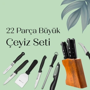 Çeyizlik Bıçak Seti Büyük – 22 Parça