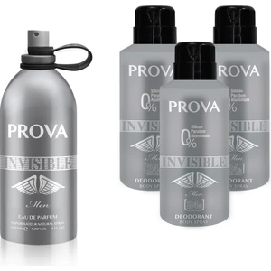 Invisible Edp Erkek Parfüm 120 ml ve Deodorant 150 ml 3 Adet