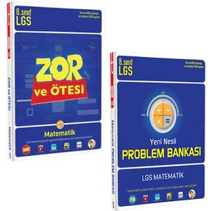 Tonguç Akademi 8. Sınıf LGS Zor ve Ötesi Matematik - Yeni Nesil Problem Bankası 2 Kitap Set