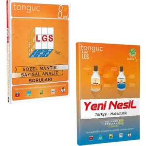 Tonguç Akademi 8. Sınıf LGS Sözel Mantık Sayısal Analiz Soruları + Yeni Nesil Türkçe - Matematik 2 Kitap Set