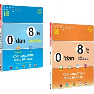 Tonguç Akademi 8. Sınıf LGS 0'dan 8'e Sayısal-Sözel Konu Anlatımlı Soru Bankası Seti
