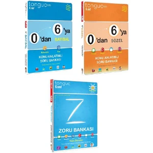 Tonguç Akademi 6. Sınıf Tonguç Tüm Dersler Soru Bankası 3 Kitap Set Zoru Bankası - 0'dan 6'ya Sözel Sayısal