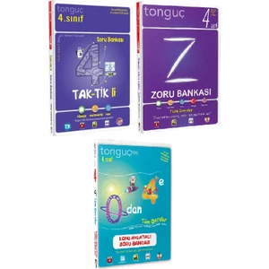 Tonguç Akademi 4. Sınıf Tonguç Tak-Tikli Soru Bankası - Tüm Dersler Zoru Bankası - 0'dan 4'e Konu Anlatımlı Soru Bankası 3 Kitap Set