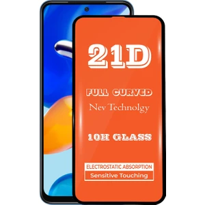 Kzy Xiaomi Redmi Note 11S Tam Kaplayan 21D Temperli Ekran Koruyucu Cam