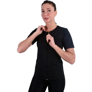 Termal Sauna Terleten Zayıflatan Fermuarlı Kısa Kol Tayt Body Takım