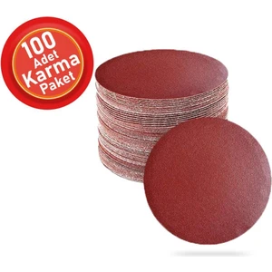 100 Adet Cırt Zımpara Spiral Avuç Içi Taşlama 115 mm Harman Paket