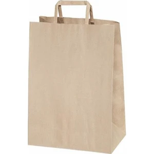 Ambalaj Pazarı Flat Saplı Kraft Kağıt Çanta 22X10X28 - 25 Adet