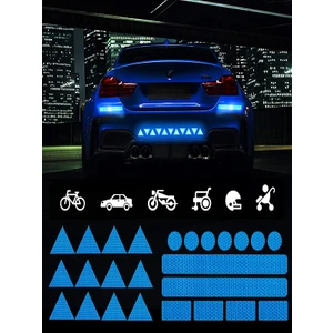 25 Parça Reflektörlü Karışık Oto Sticker Motor Bisiklet Aksesuar Oto