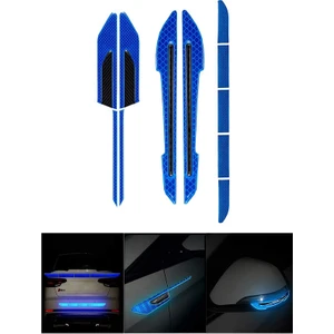 3 Çeşit Reflektörlü Paket Sticker Ayna Bagaj Kaput Oto Aksesuar