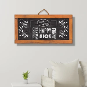 Çanakcı Ahşap Ev Dekorasyon Ahşap Yazı Tahtası Kara Tahta Duvar Süsü Duvar Dekoru 60 x 30 cm