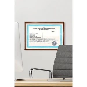 Özcanlar Çerçeve A4 Çerçeve Ucuz 21X30 Sertifika Evrak Diploma Belge Fotoğraf Çerçevesi Duvara Asılabilir Ofis Özc-Boşbelge
