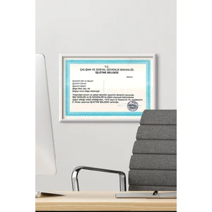 Özcanlar Çerçeve A4 Çerçeve Ucuz 21X30 Sertifika Evrak Diploma Belge Fotoğraf Çerçevesi Duvara Asılabilir Ofis Özc-Boşbelge