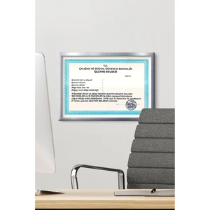 Özcanlar Çerçeve A4 Çerçeve Ucuz 21X30 Sertifika Evrak Diploma Belge Fotoğraf Çerçevesi Duvara Asılabilir Ofis Özc-Boşbelge