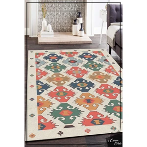 Esta Halı Esta Geleneksel Kilim Desenli Krem Halı (Kaymaz Dod Taban Makinada Yıkanabilir) - ES656