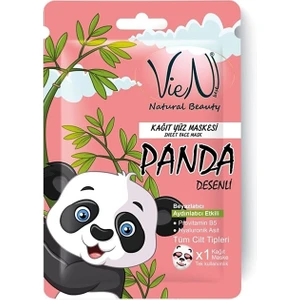 Panda Desenli Kağıt Yüz Maskesi