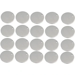 4x 20 Adet Metal Düz Yuvarlak Daire Boş Sikke Damgalama Charms Etiketler Kolye (Yurt Dışından)