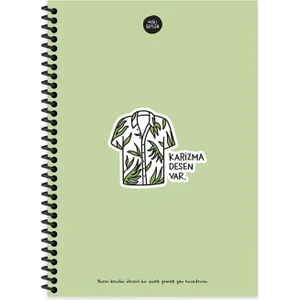 Keskin Color Hisli Şeyler 17X24 100 Yp Kareli Spiralli Sert Kapak Defter -Karizma