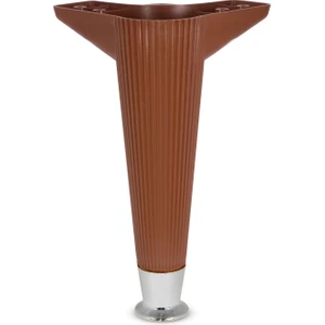 Mobilya Kanepe Koltuk Sehpa Ünite Ayağı 22 cm Baza Ayak (Kahve-Krom)