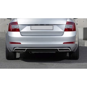 Alfa Otomotiv Skoda Octavia A7 Krom Difüzör 2 Parça 2013 ve Sonrası P.çelik