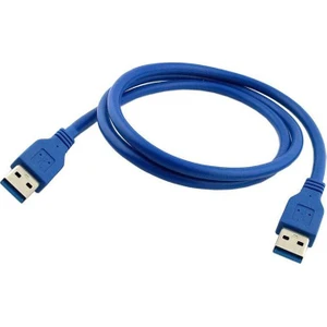 USB 3.0 Erkek Erkek 1 m Mavi Şarj ve Data Kablosu