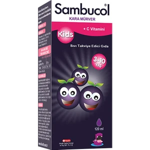 Kids Kara Mürver C Vitamini ve Çinko Içeren Takviye Edici Gıda 120 ml