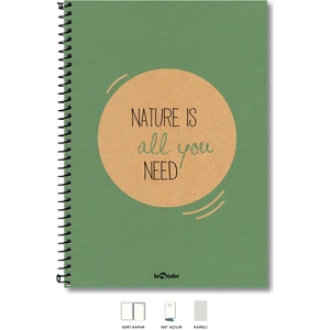 A4 Defter Kareli 200 syf Yeşil Eco