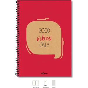A4 Defter Kareli 200 syf Kırmızı Eco