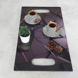 Cam Tepsi | Antrasit Desen | 29cm x 52cm