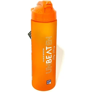 Turuncu Unbeaten Tritan Boyalı Desenli Pipetli Matara 600ML