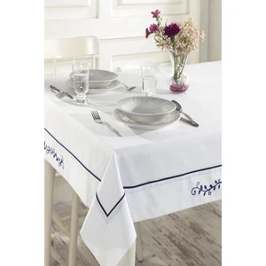 Ödel Home Buldan Keteni Lacivert Biyeli Zarif Işlemeli Masa Örtüsü