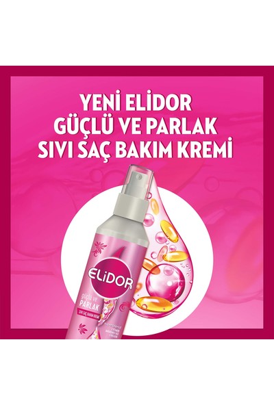 Elidor Superblend Sıvı Saç Bakım Kremi Güçlü ve Parlak Pürüzsüzleştirici ve Canlandırıcı Bakım 200 ml