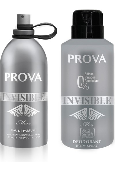 Prova Invisible Edp Erkek Parfüm 120 ml ve Deodorant 150 ml