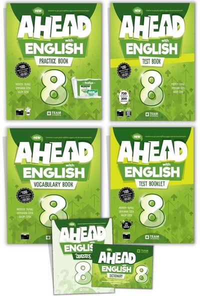 Team Elt Publishing Ahead With English 8 4' Lü Set 2022 Practice Book, Test Book, Vocabulary Book, Test Booklet