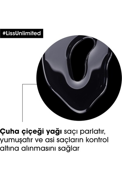 L'oreal Professionnel Serie Expert Liss Unlimited Elektriklenme karşıtı (ve yoğun yumuşaklık veren) Yağ 125 ml