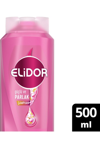 Elidor Superblend Saç Bakım Şampuanı Güçlü ve Parlak E Vitamini Makademya Yağı Kolajen 500 ml