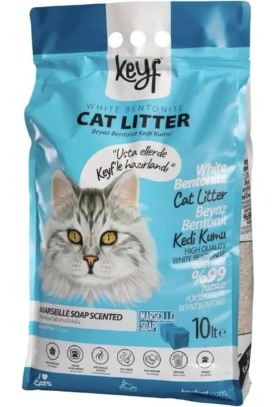 Keyf Marsilya Sabun Kokulu Bentonit Kedi Kumu 10 kg