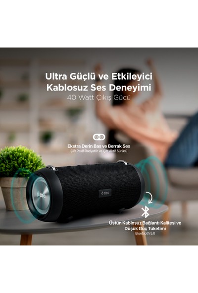 Ttec Dynamite Quattro 40W Hifi Kablosuz Bluetooth Hoparlör