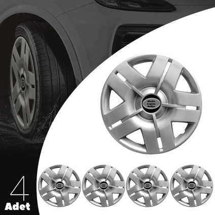 Renault Clio I 13 Inç Jant Kapağı Amblemli Gri 4'lü Takım 102