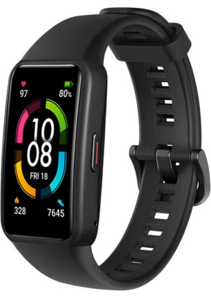 Huawei Band 6 Akıllı Bileklik ile Uyumlu Tokalı Silikon Kordon Kayış