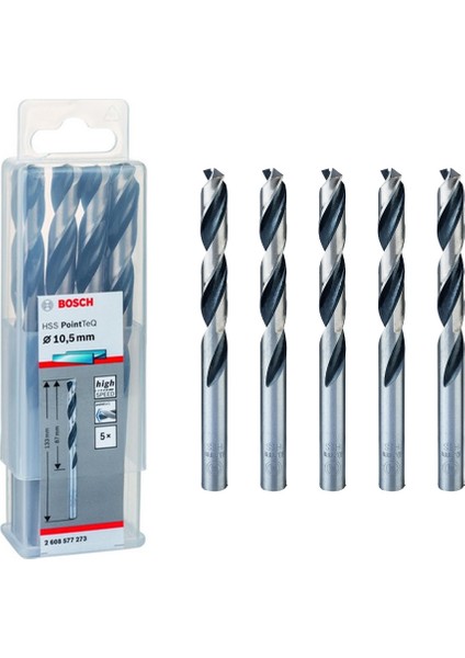 Hss Matkap Ucu Pointtec 10,5mm 5'li Paket - 2608577273