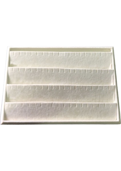 Yerli Süet Krem Küpe Tabla Standı (Aydındecor)