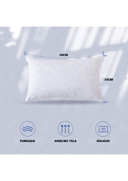 4'Lü Kırlent Kılıfı İç Yastığı 30x50-30x55-35x50-35x55 TEKSTÜRE İÇ DOLGU