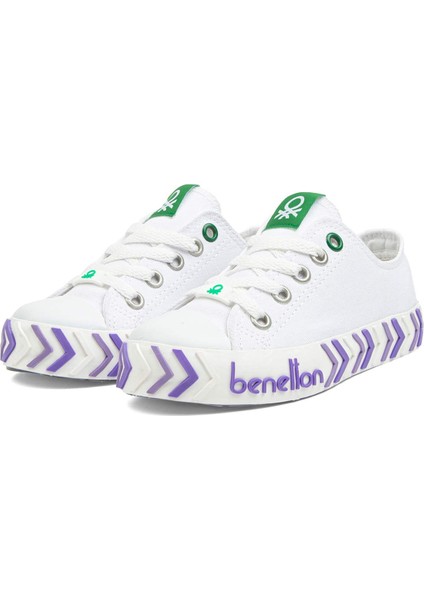 Kız Çocuk Spor Ayakkabı 31-35 Numara Beyaz-Lila