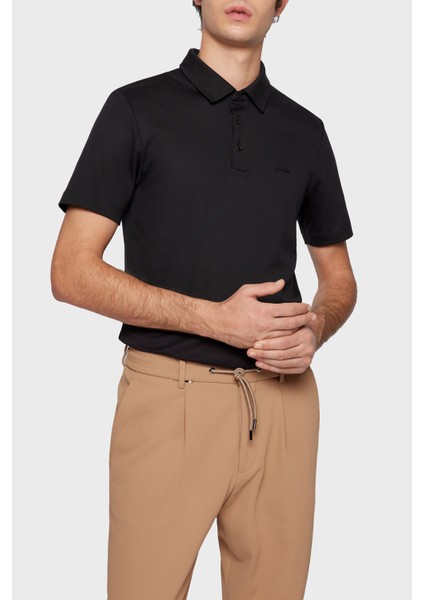 Organik Pamuklu Slim Fit Düğmeli Polo T Shirt Erkek Polo 50471335 001