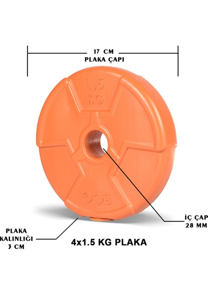 Özel Seri 1.5 kg Turuncu Plaka-4 Adet fiyatları